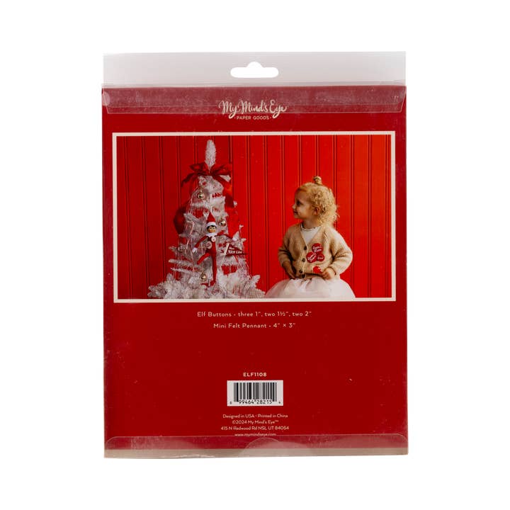 My Mind’s Eye - Wholesale Christmas Decoration - ELF1108 - Elf Pennant and Buttons Set10