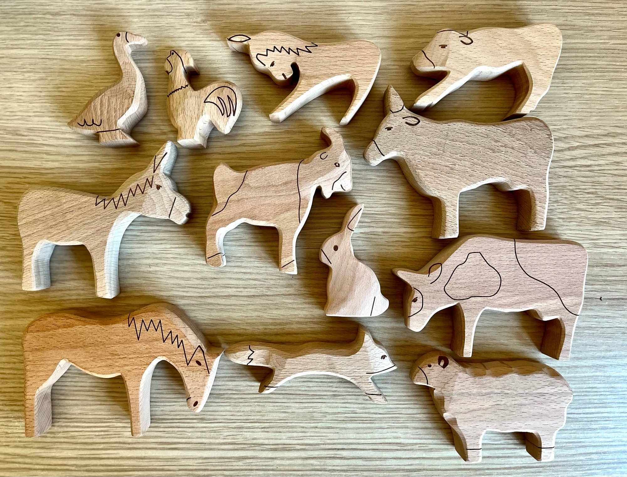 kidodido - Vente Puzzle – enfant - Animaux de la forêt, puzzle Montessori, animaux de ferme en bois3