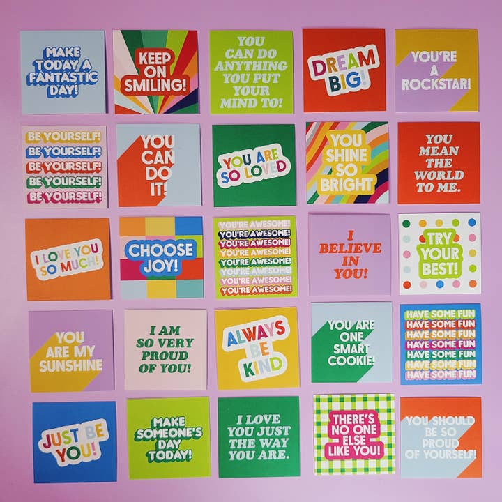 Mixtape Paper Co. - Wholesale Stationery/Notecard Set - LUNCHBOX LOVIN' ✨ mini notes