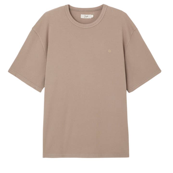 Ribbed T-shirt Sète Moka for wholesale by JAQK