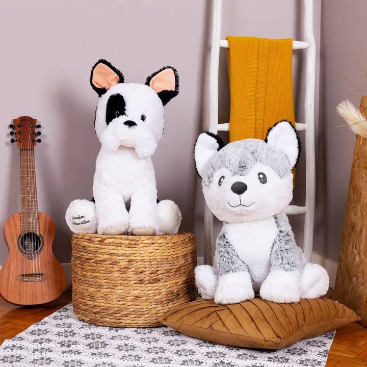 Pioupiou et Merveilles - Wholesale Stuffed/Plush Toy - Kids & Baby - Giant Plush Husky Dog Kodi 50cm - Made in France2