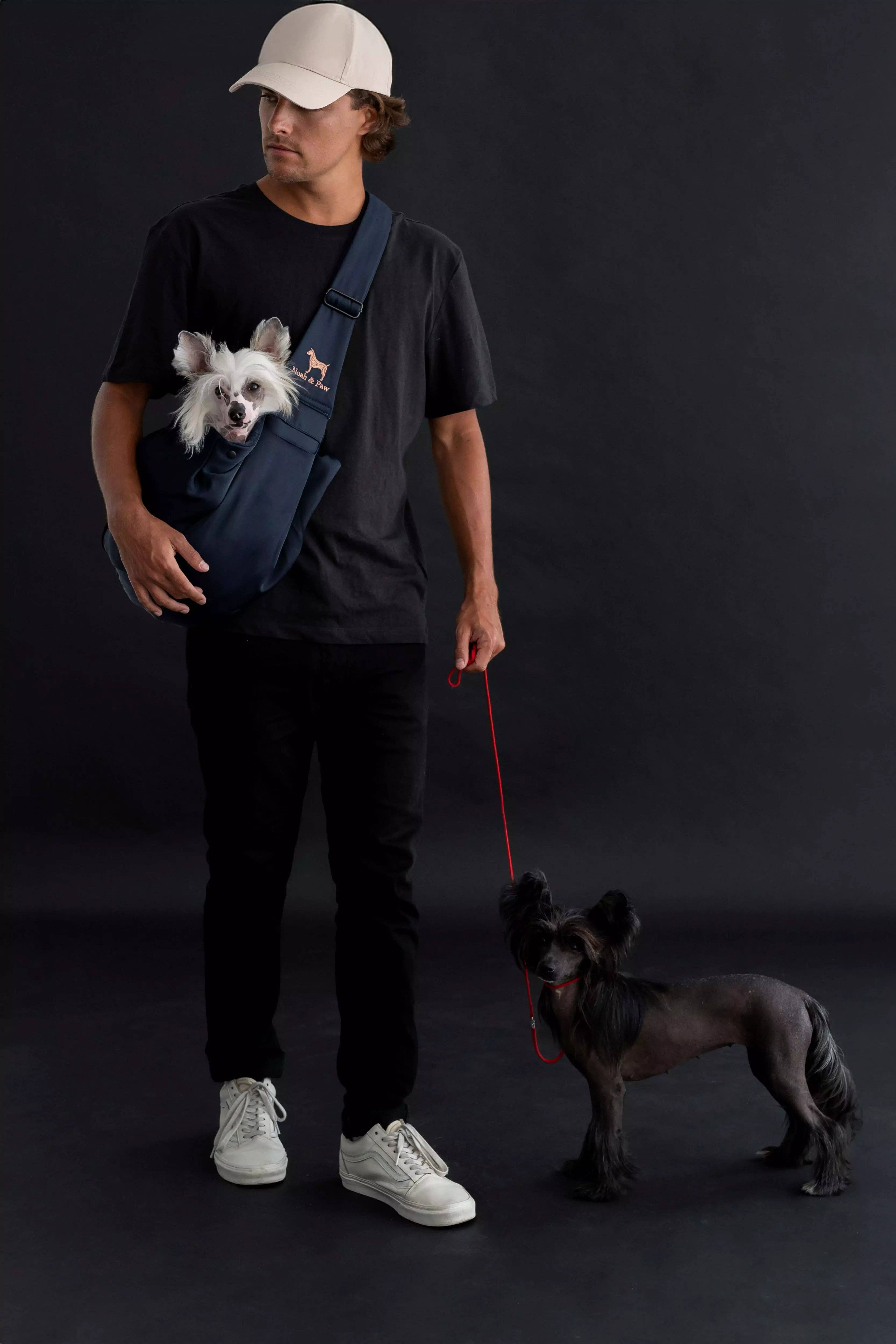 NOAH AND PAW LLC - Wholesale Pet Carrier - Cat/Dog - Premium Twill Pet sling Carrier, Snap Style, Black8