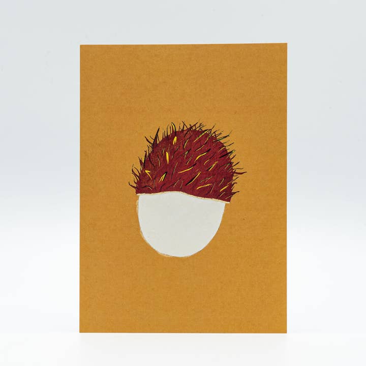 Postcard Rambutan for wholesale by reisundpapier
