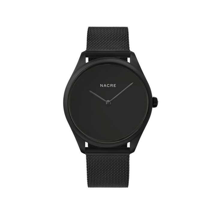 Nacre - Vendita all'ingrosso Orologio da polso - Donna - Nacre Lune Eclipse Orologio - Nero Opaco - Nero Matte Mesh
