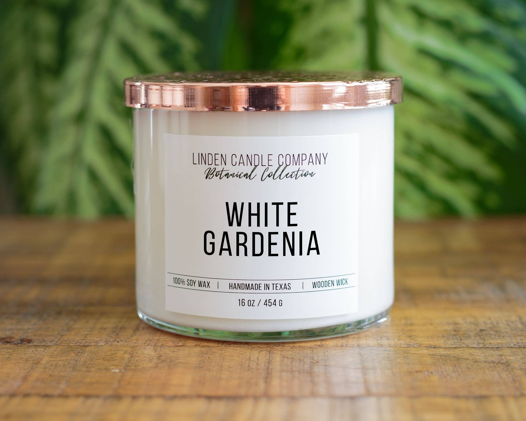 Linden Candle Company - Venta al por mayor Velas en tarros - Vela blanca Gardenia Primavera 16oz
