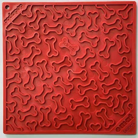 SodaPup Dog Toys - Vente Tapis de gamelle – chien - Tapis à lécher Bones Design Emat Enrichment1