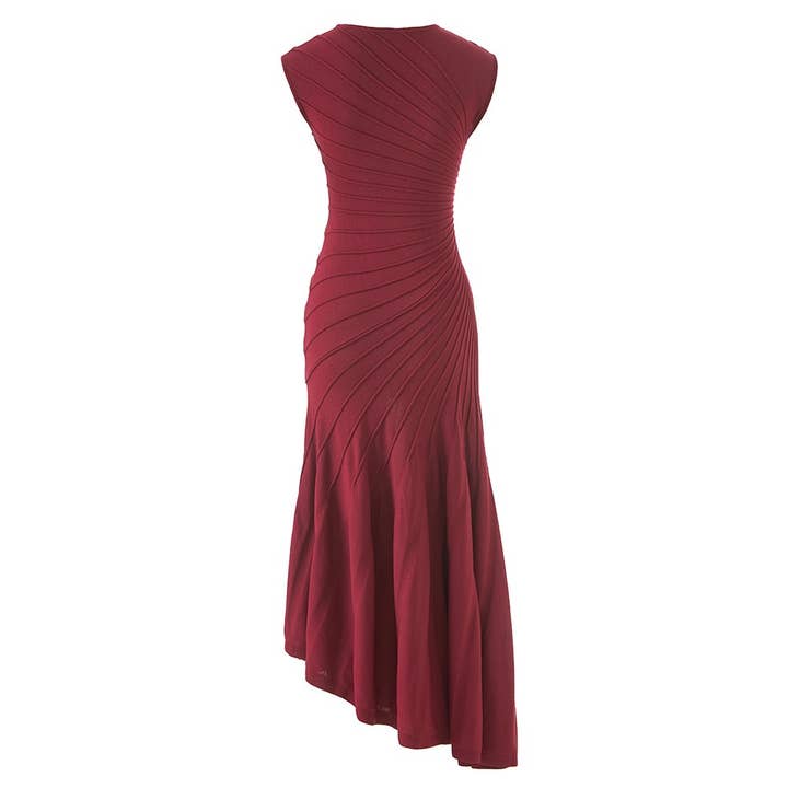 Productseeker - Wholesale Dress - Women's - DR867 Sleeveless Knit Vest Pleated Slim Fit Midi Dress