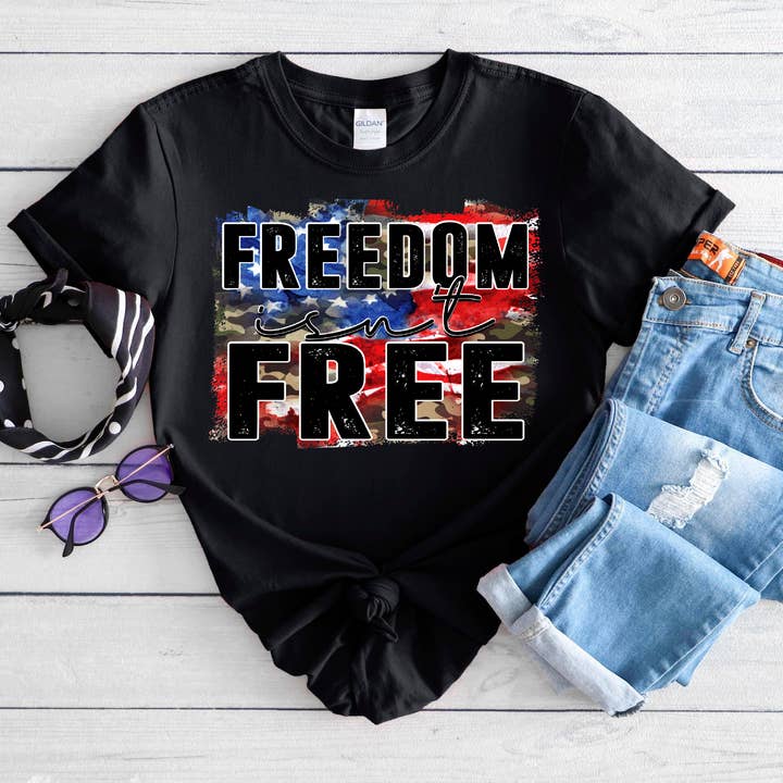 Freedom Isn't Free Patriotic Tee for wholesale by Southern Attitude Designs Inc