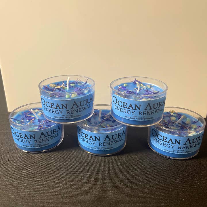 Mystic Showers - Wholesale Pot/gevulde kaars - Kristallen Kaars Ritueel Intentie Collectie met Botanicals