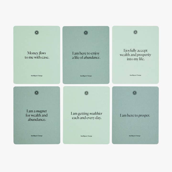 Intelligent Change - Wholesale Everyday Greeting Card - Mindful Affirmations Financial Abundance, Display Cards Gift
