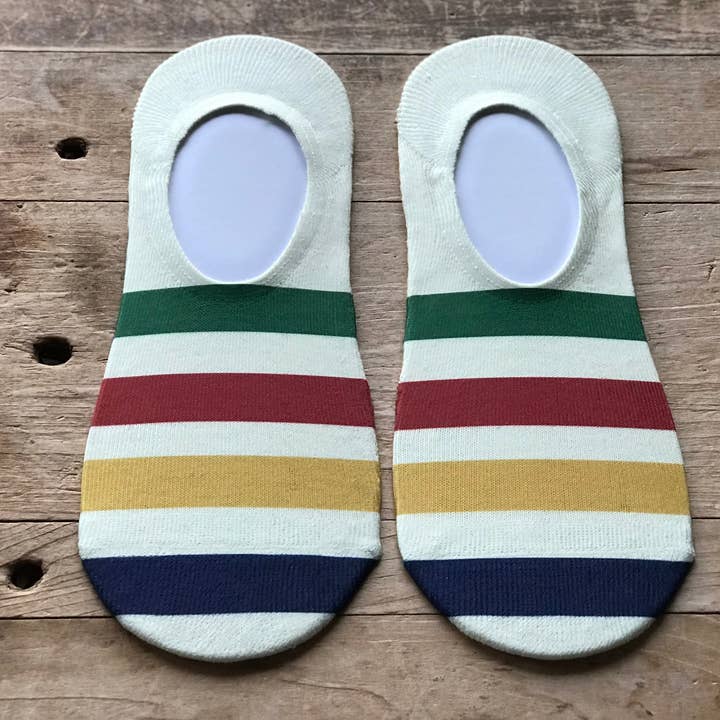 Simply Me • Gentlemen Est. 2017 LLC - Wholesale Socks - Unisex - Hudson’s Bay Stripes Inspired No-Show Socks2