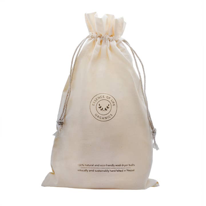 Essence of Life Organics - Vente Balles de sèche-linge - 100 % boules de séchage en laine biologique, teintes à la main et feutrées au Népal.8