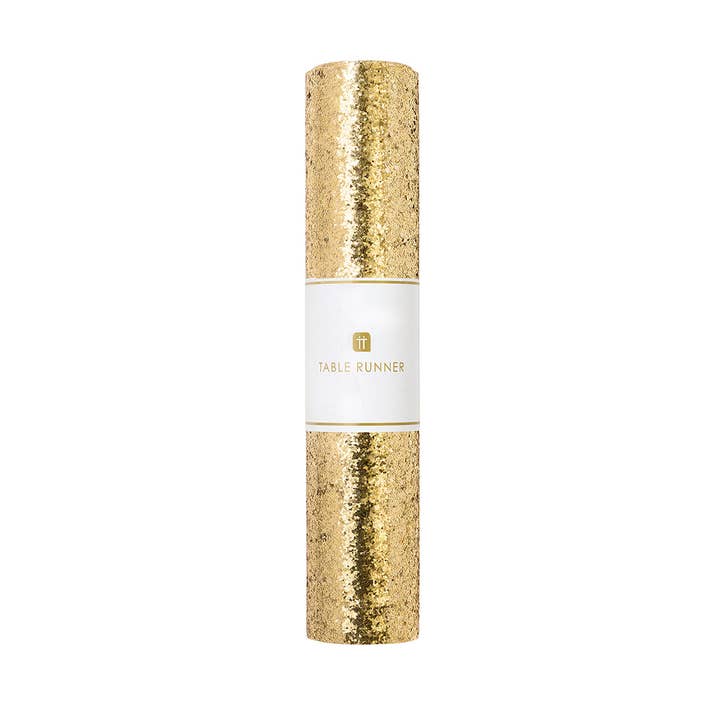 Talking Tables USA - Wholesale Table Runner - Gold Glitter Table Runner | 6ft | Christmas Decor |