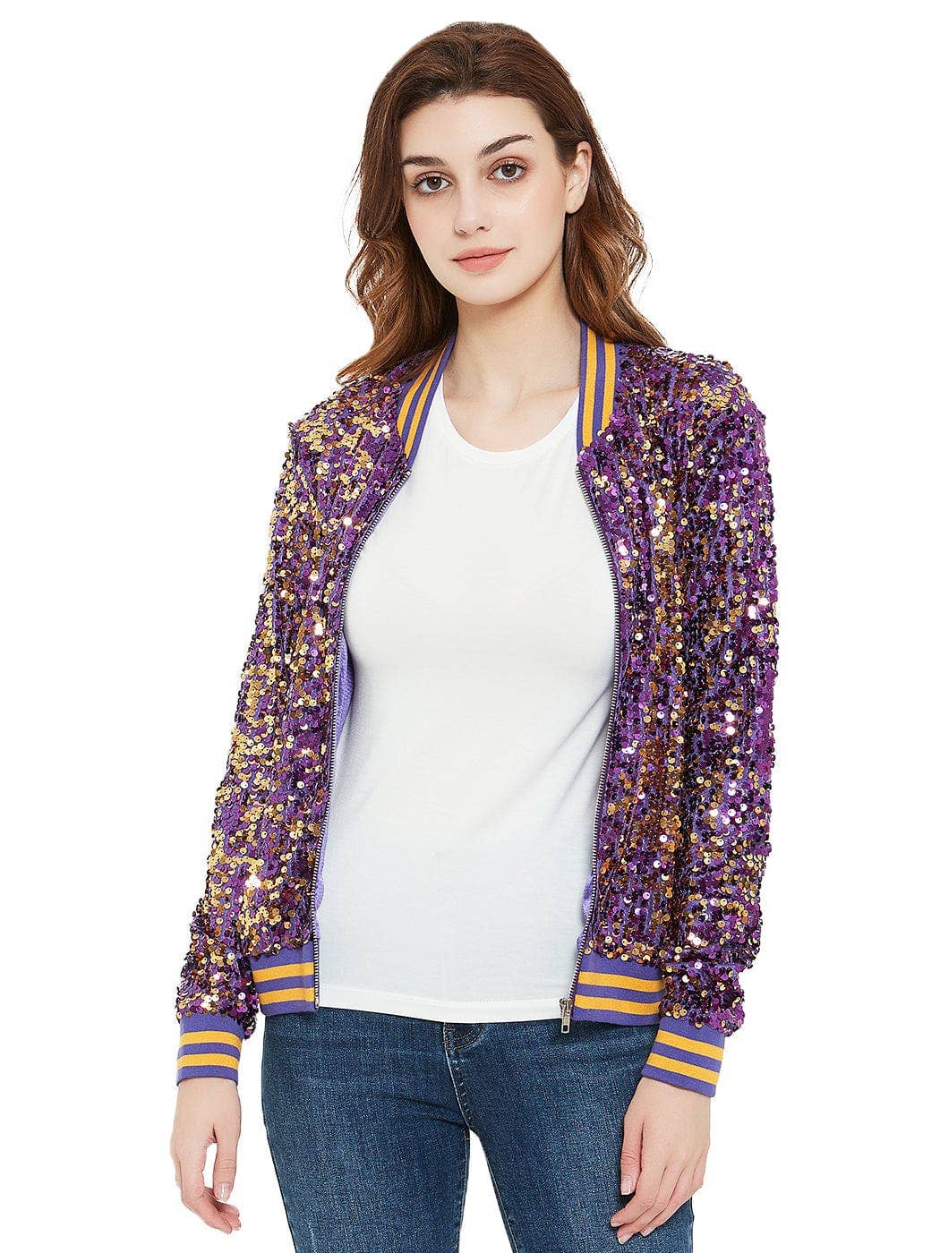 Anna Kaci Wholesale - Vente Bombers – femme - Blouson aviateur zippé à sequins59