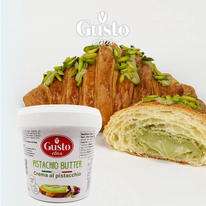 Wholesale Italian Food - Wholesale Nut Butter - Gusto Etna, 6.6 lb (3 kg) Sweet Pistachio Butter Cream tub