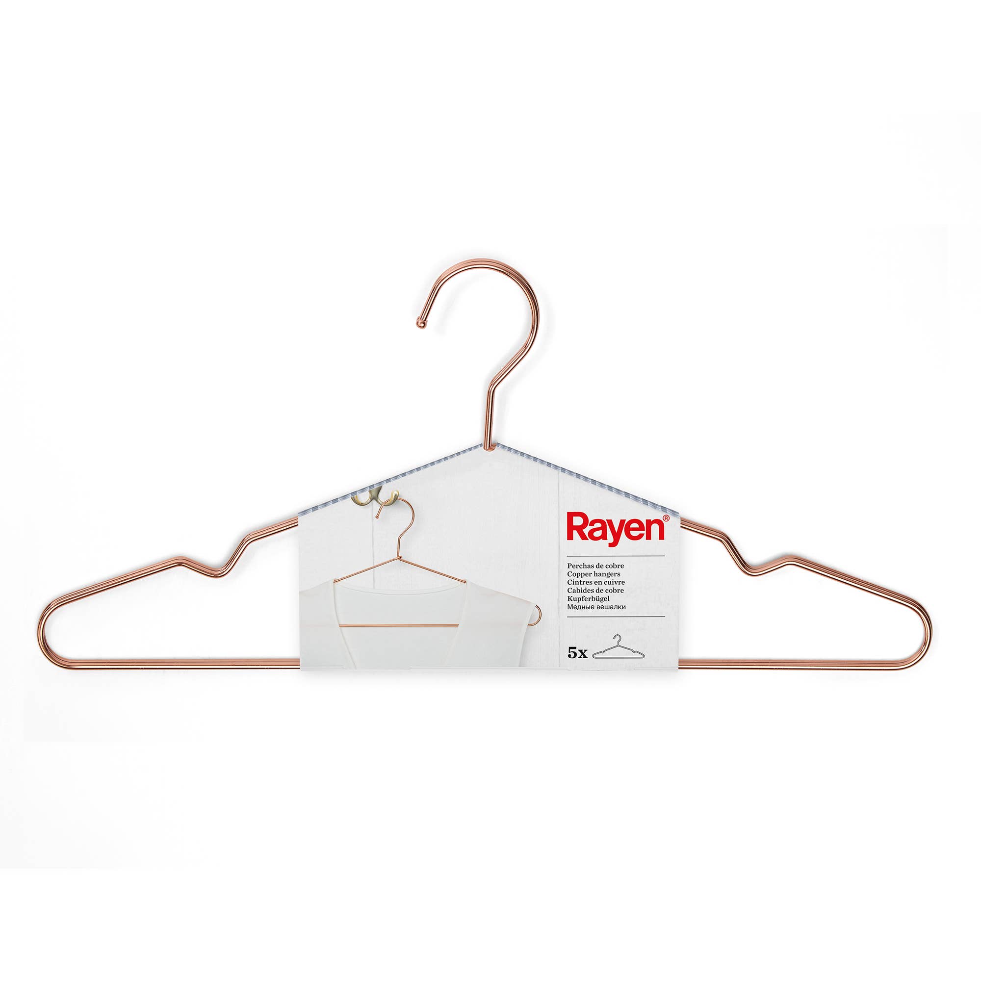 RAYEN - Wholesale Clothes Hangers - Packs of 5 copper hangers2