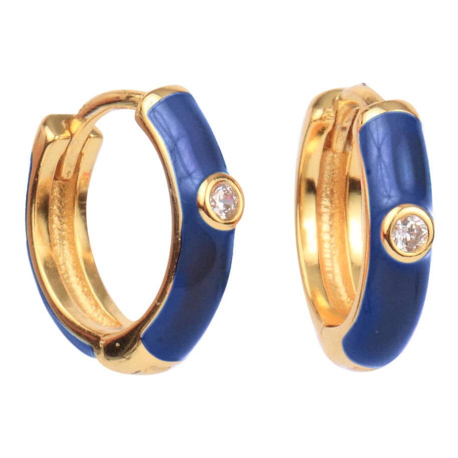 Color Shout - Vente Petits anneaux - Jour de match : Créoles Huggie aux couleurs de l'équipe sur un drapeau à fanion19