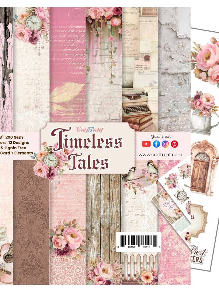 Craftreat Paper Pad - Timeless Tales 6"x8" for wholesale by CrafTreat