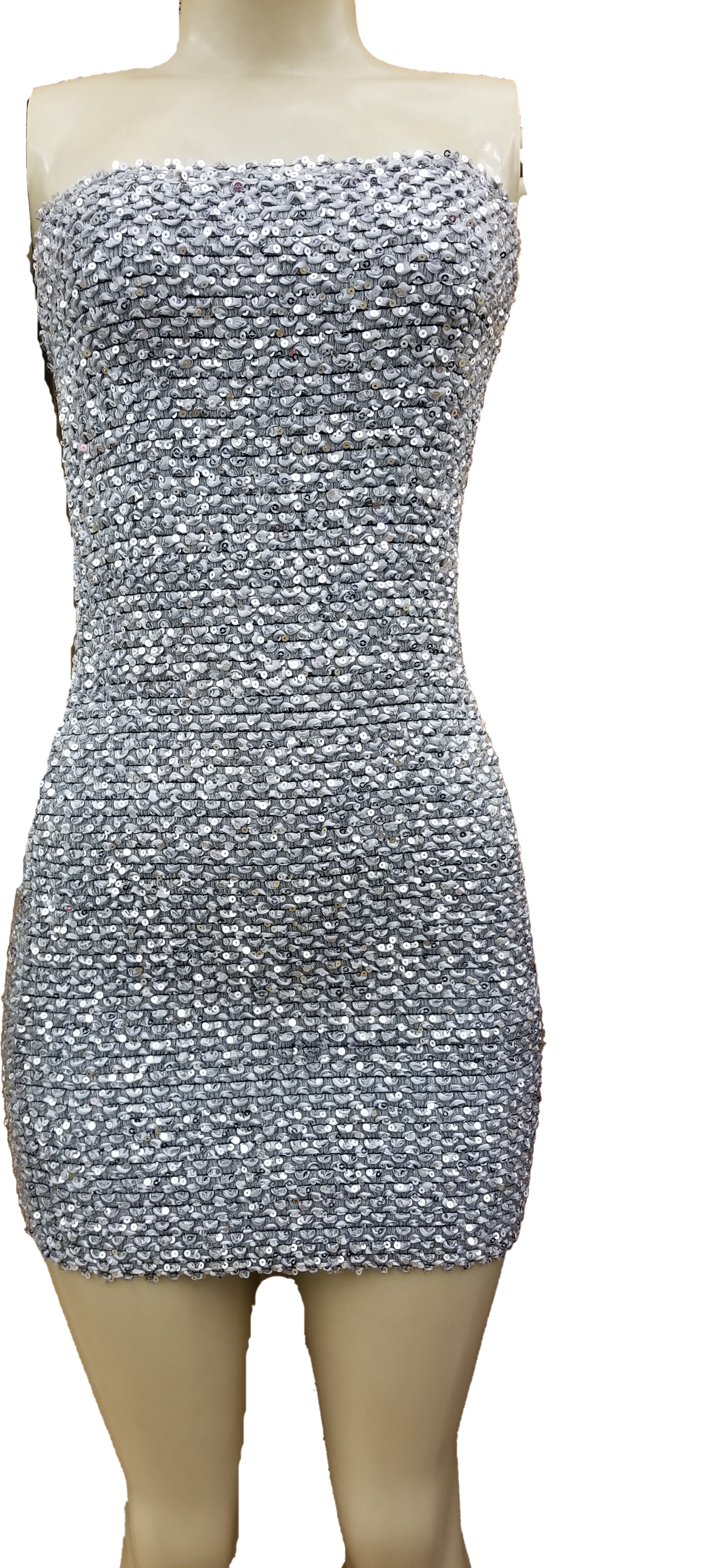 Cheryl Creations Kids – wholesale Klänning - Dam – Dam Paljett Tub Mini Klänning med Dragkedja Rygg2