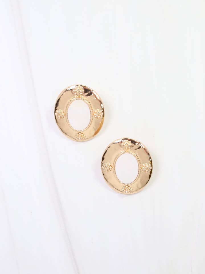 Carthage Oval Earring Mother Of Pearl for wholesale by Caroline Hill