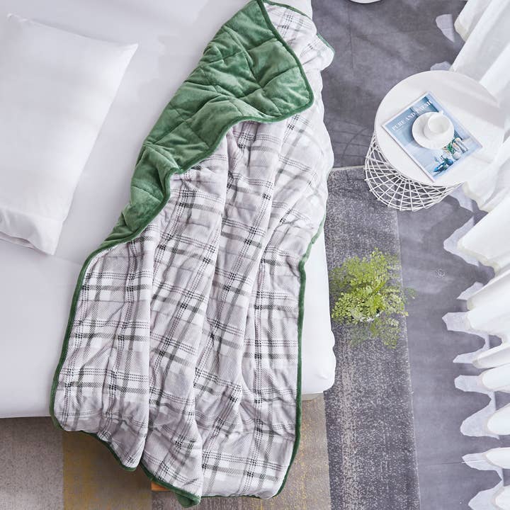 Sutton Home Fashions LLC - Wholesale Throw blanket - Dreamnest Velvet to Velvet Weighted Throw Blanket2