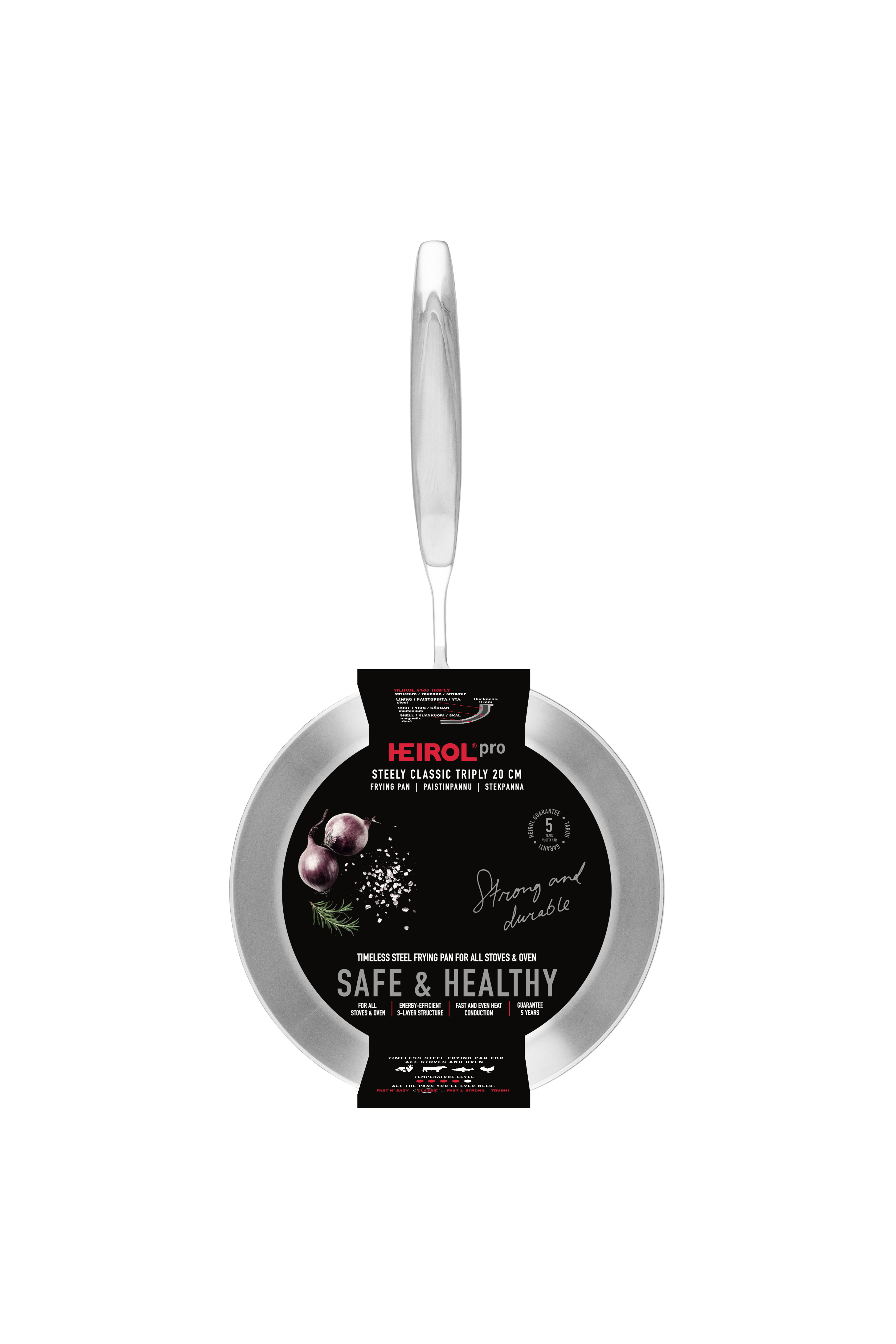 HEIROL - Wholesale Pan - Frying pan 20 cm Steely Classic Triply0