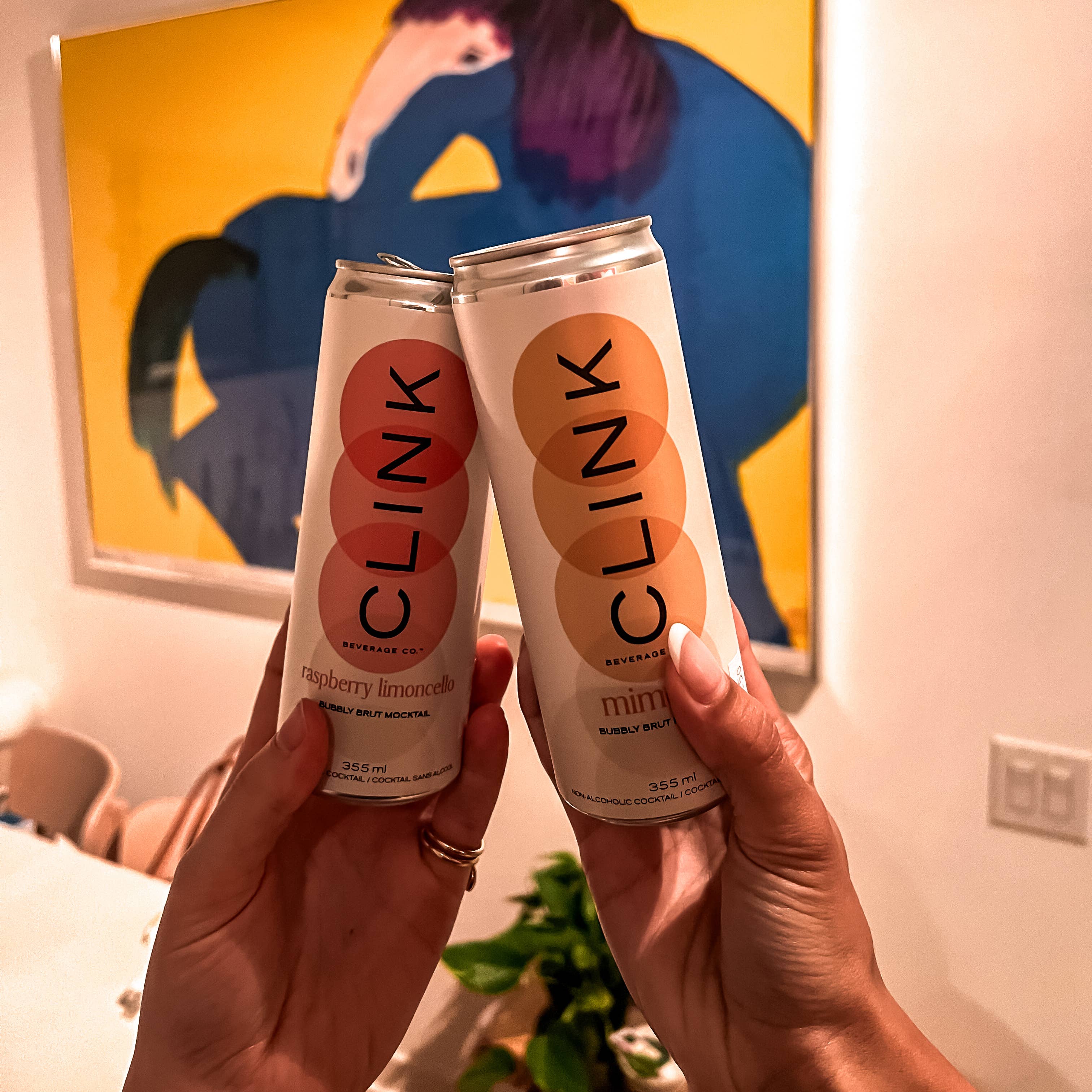 Clink Beverage Co. - Vente Apéritifs sans alcool/mocktails - Mocktail pétillant framboise limoncello brut sans alcool6