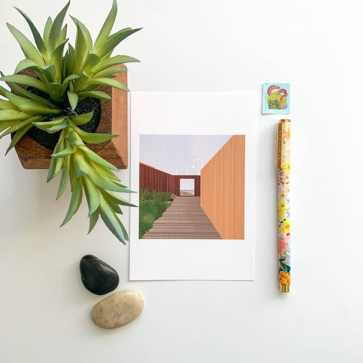 Sea Ranch Travel Postcard for wholesale by Bean Horse Car Designs