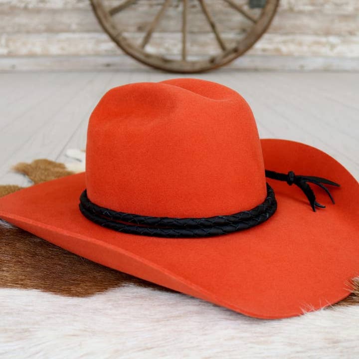 Willow Lane Hat Co. – wholesale Hat accessory – men's – Black Braided Leather Hat Band
