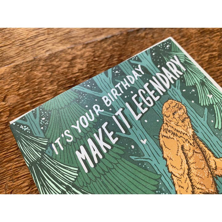 Noteworthy Paper & Press - Wholesale Birthday Card - Bigfoot Birthday Card