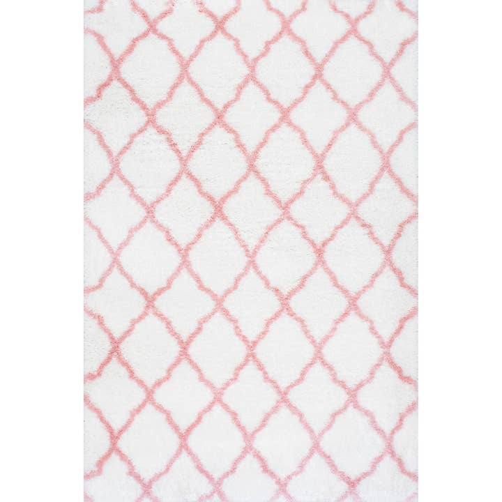 Nelda Trellis Kids Shag Area Rug for wholesale by nuLOOM