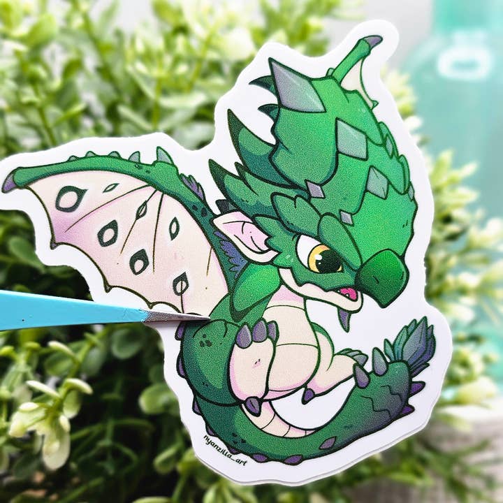 Monster Hunter Chibi Rathian Matte Vinyl Aufkleber für den Großhandel von Nyanzilla