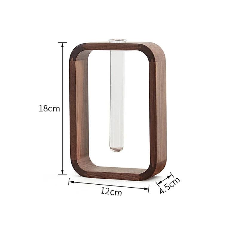 Kiyo Home - Wholesale Vase - Wood Hydroponic Plant Vase0