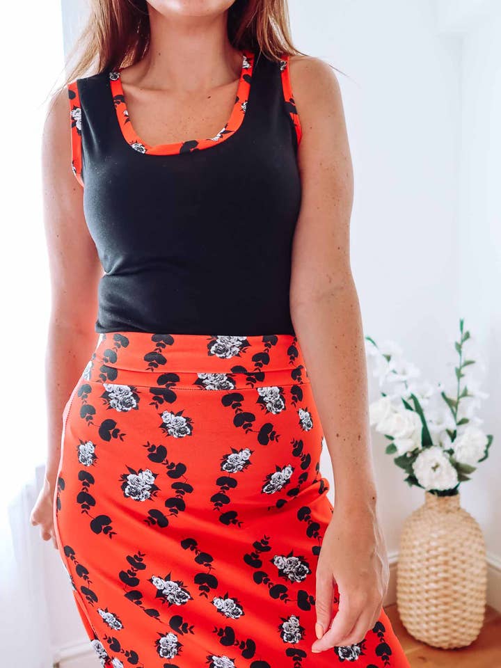 Black Cotton Vest Top for wholesale by Sophie Cameron Davies