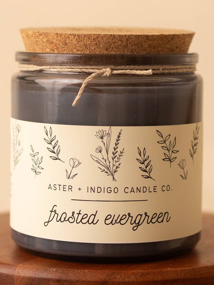 Frosted Evergreen | Christmas Candle | Winter Candle for wholesale by Aster + Indigo Candle Co.