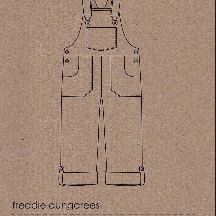 Two Stitches Patterns – wholesale Sömnadskit – Freddie Hängselbyxor - Symönster för barnkläder2