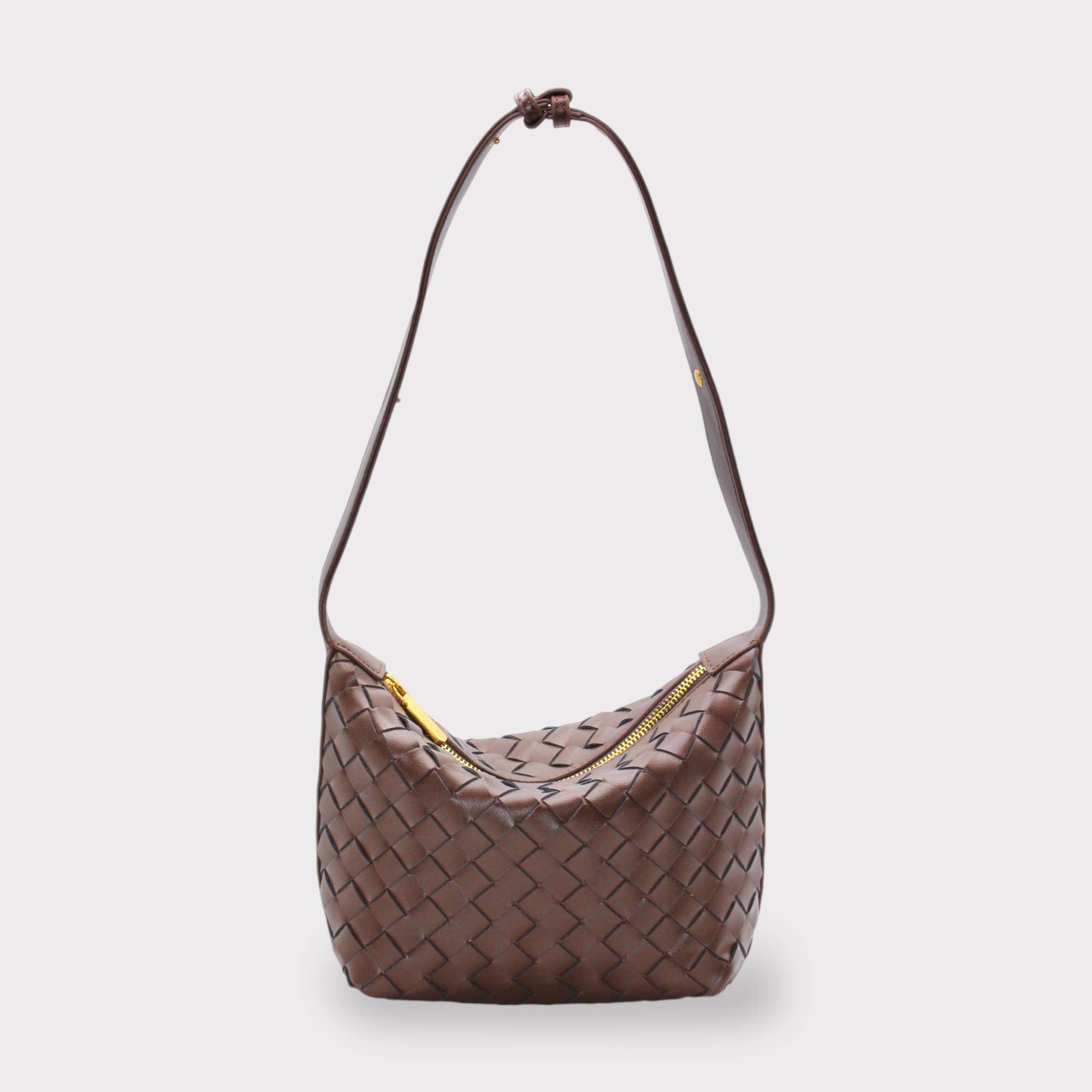Sook Stainable - Wholesale Shoulder Bag - Women's - Genuine Leather Woven Style Boxed Pouch Bag10
