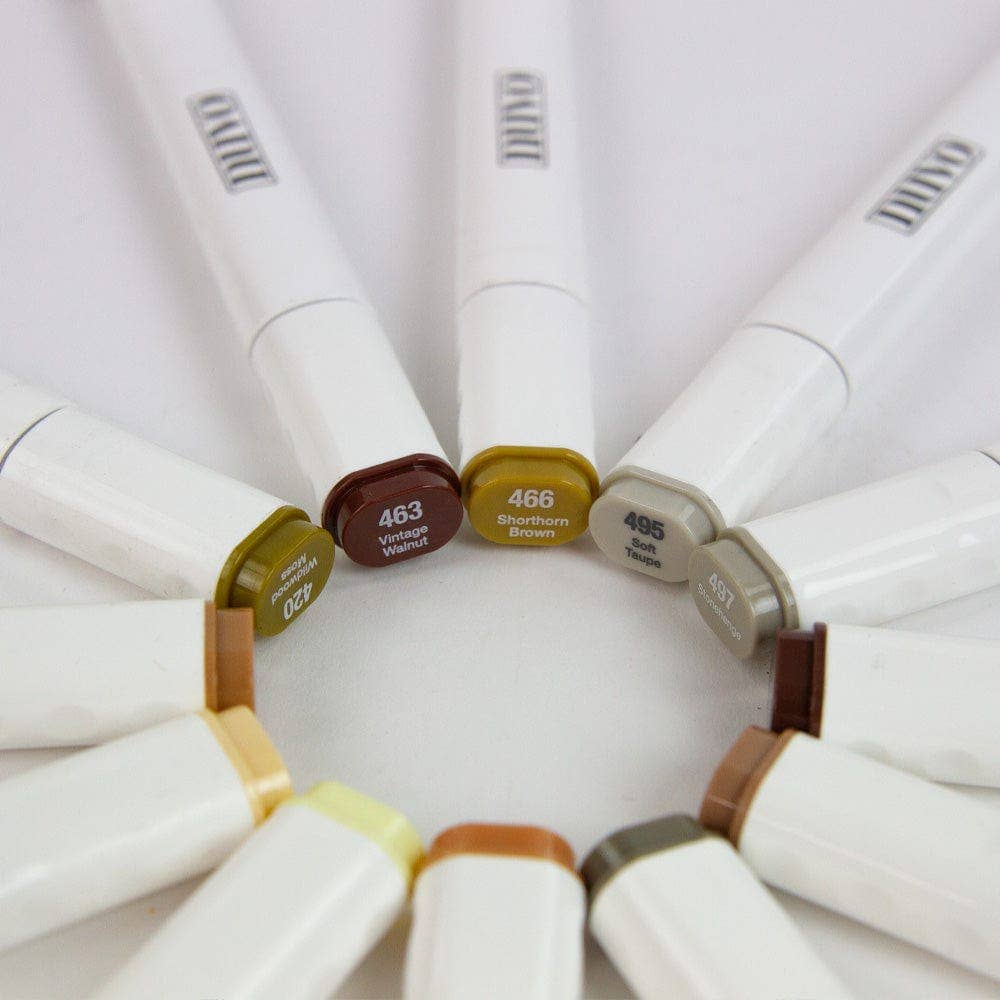Tonic Studios – wholesale Marker – Nuvo - Marker Pen Collection - Earth Tones - 12 Pack - 528n3