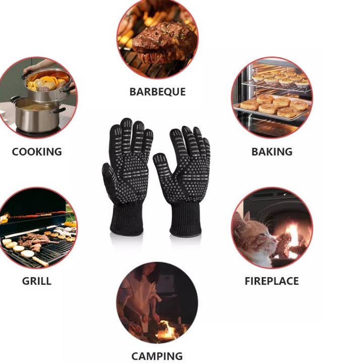 VIGOR - Wholesale Oven Mitt/Pot Holder - BBQ Grill Gloves Cut & 932°F Heat Resistant Gloves9