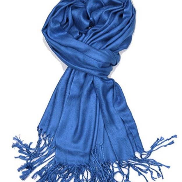C55 - One Piece Blue Color Fashion Pashmina Shawl Scarf for wholesale by Jasper Trading LLC