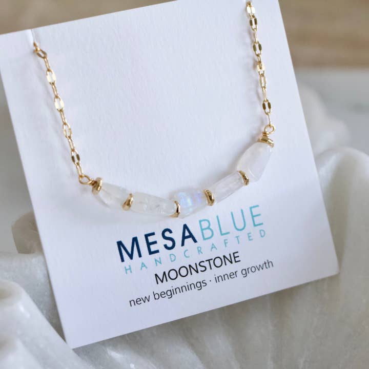 Mesa Blue - Wholesale Choker/Collar - Moonstone Collar Necklace