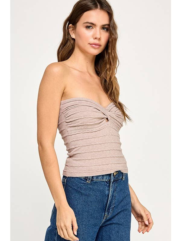 Miss Love - Wholesale Knit Top - Women's - Twist Front Sweater Tube Top63