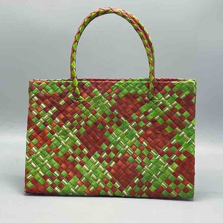 The Niger Bend - Vente Tote bag – femme - Sac fourre-tout en paille de Pandan tissé à la main5