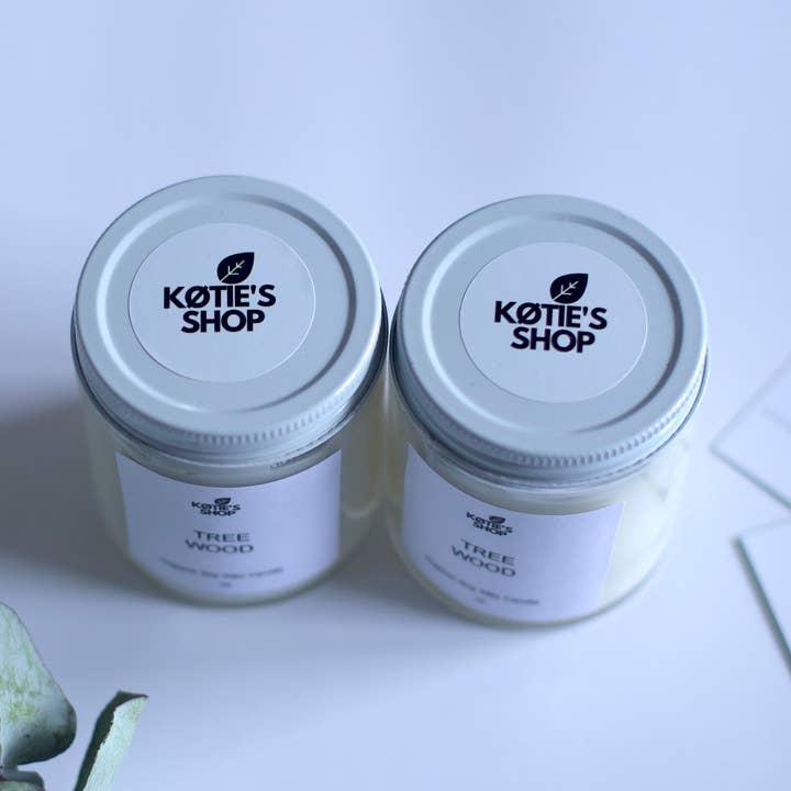 Treewood Organic Soy Wax Candle for wholesale by Køtie's Shop