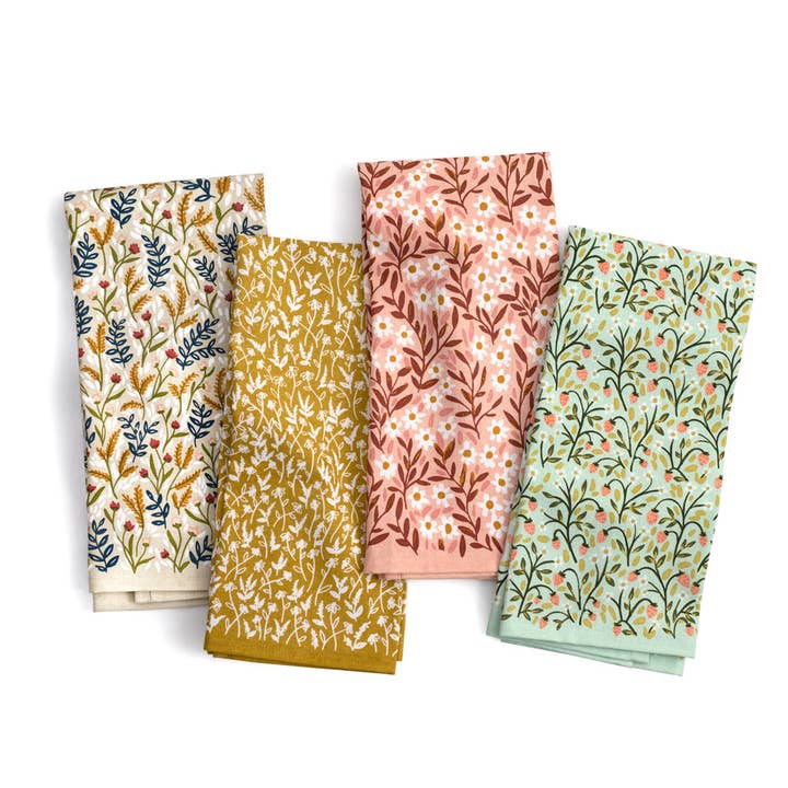 1canoe2 | One Canoe Two Paper Co. - Wholesale Tea Towel - Tiny Floral Kitchen Towel Set