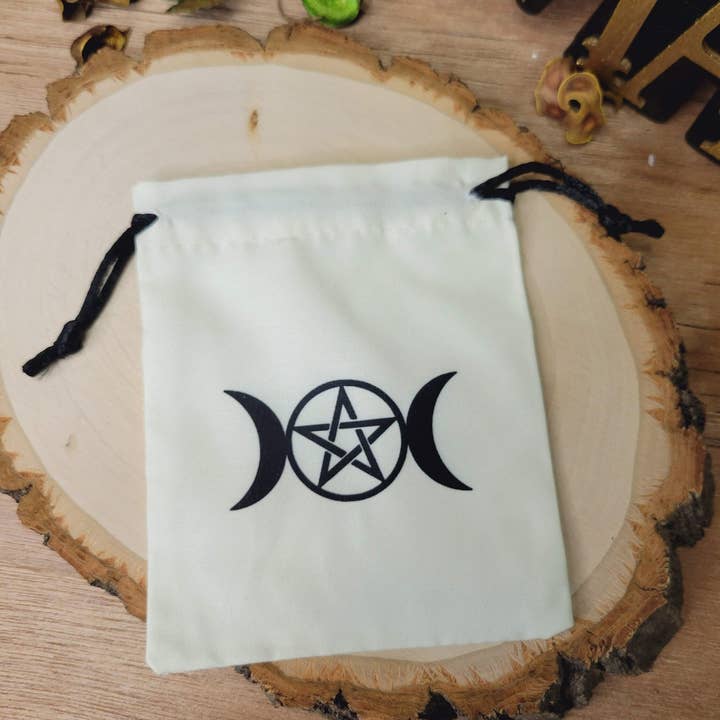 My Magic Place Shop - Wholesale Pouch - Women's - Cotton Pouch, Flower Of Life Pouch,Divine Goddess, Pentacle, Triple MOON Pentacle, Triquetra