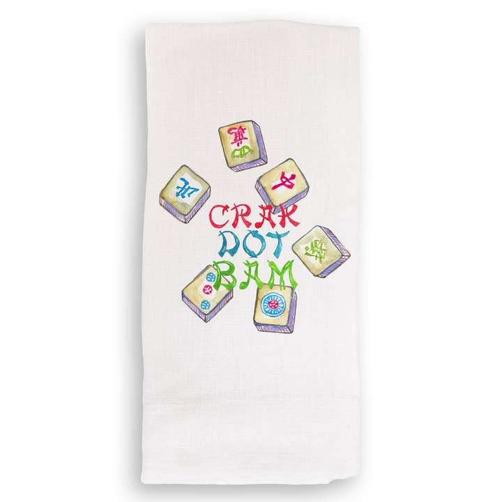 French Graffiti - Wholesale Tea Towel - Colorful Mahjong Tiles
