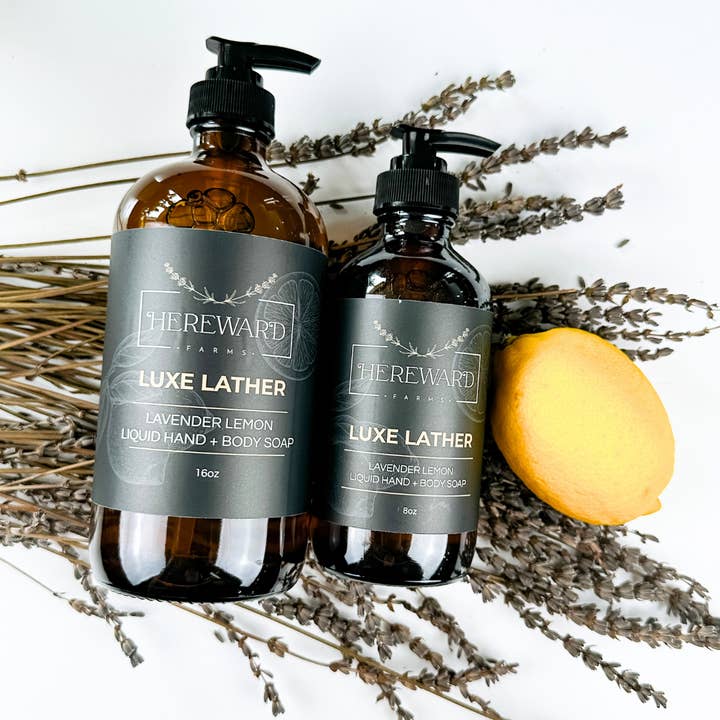 Soap | Luxe Lather - Lavender + Lemon - 8 oz for wholesale by Hereward Farms