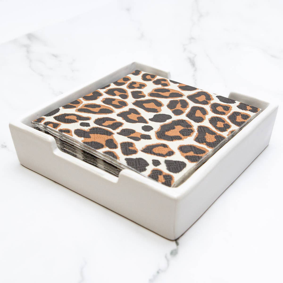 The Royal Standard - Wholesale Napkin Holder - Classic Cocktail Napkin Holder   White   5x52