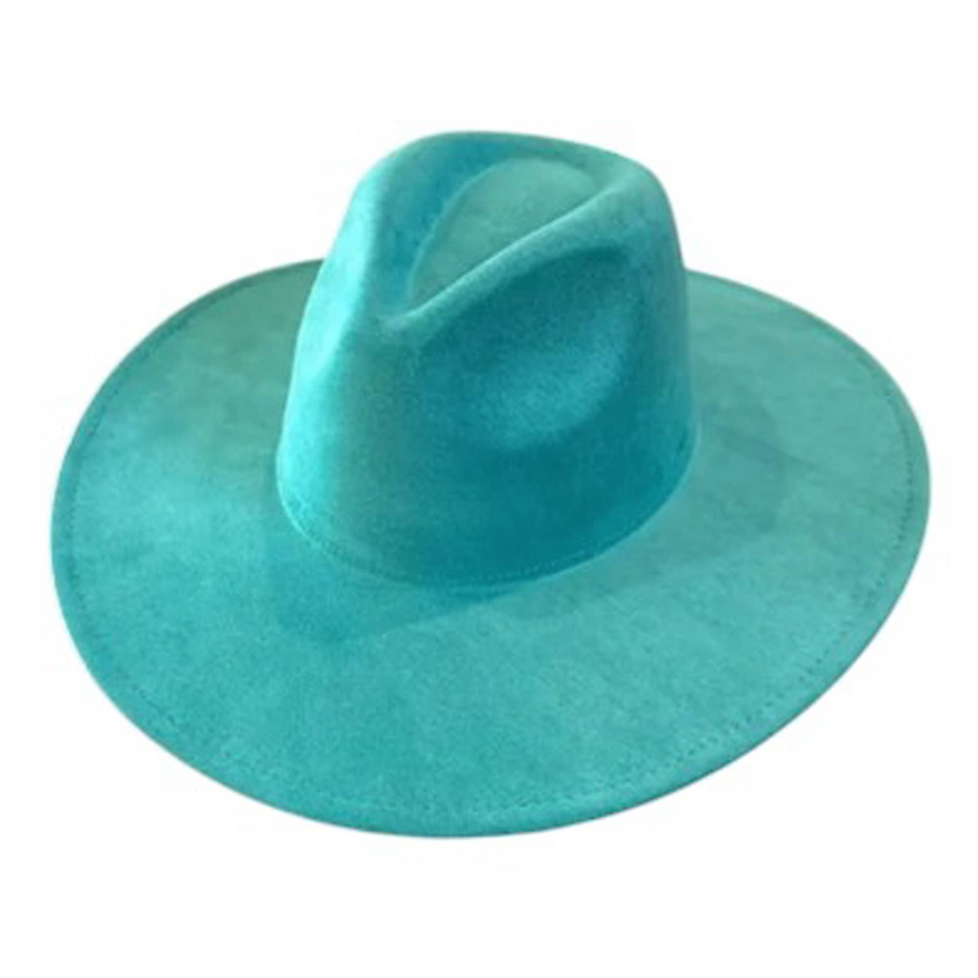 Portia Hat - Venta al por mayor Sombrero fedora - Unisex - Sombrero Panamá clásico de ante vegano con ala ancha7